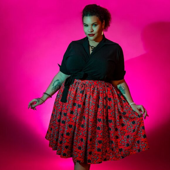 Ains and Elke Stylehaus Halloween Print Trixie Circle Skirt with Pockets Size M - Picture 6 of 6